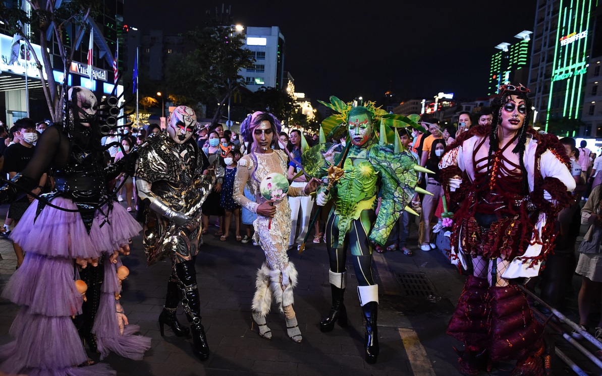 Bui Vien Street is an ideal place to experience Halloween celebrations in Vietnam